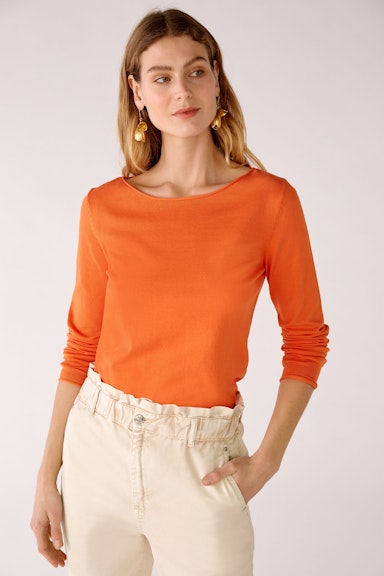 Bild 1 von Pullover in Baumwollmischung in vermillion orange | Oui