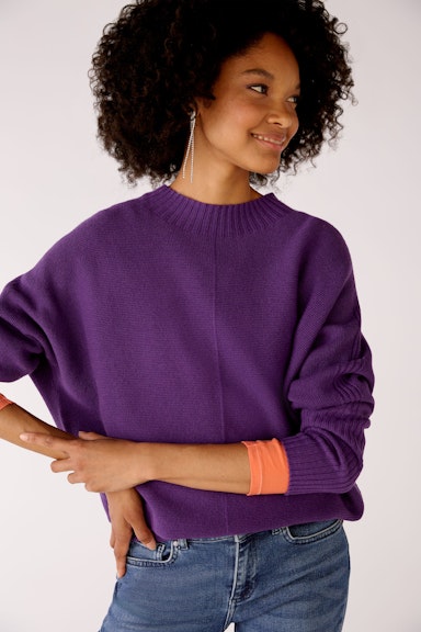 Bild 5 von Knitted jumper with stand-up collar in tillandsia purp | Oui