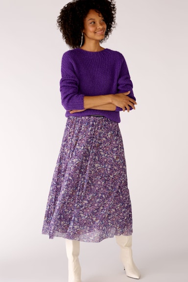 Bild 6 von Pleated skirt with allover print in violett violett | Oui