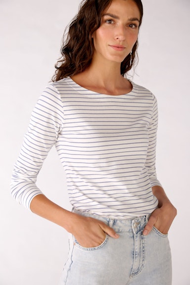 Bild 5 von Long-sleeved shirt basic in white blue | Oui