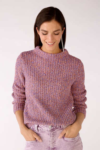 Bild 1 von Knitted jumper with stand-up collar in lilac violett | Oui