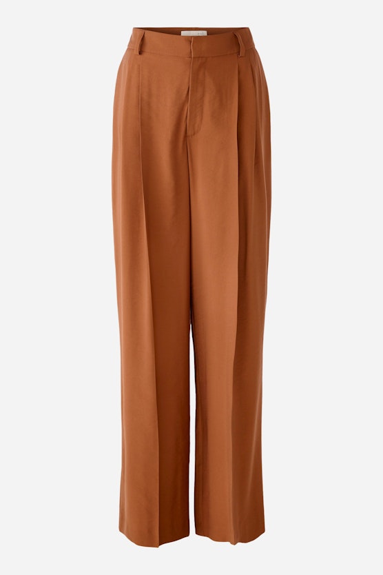 Pleated trousers viscose mixture