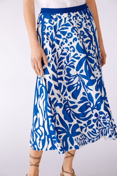 Bild 4 von Pleated skirt silky Touch quality in blue white | Oui