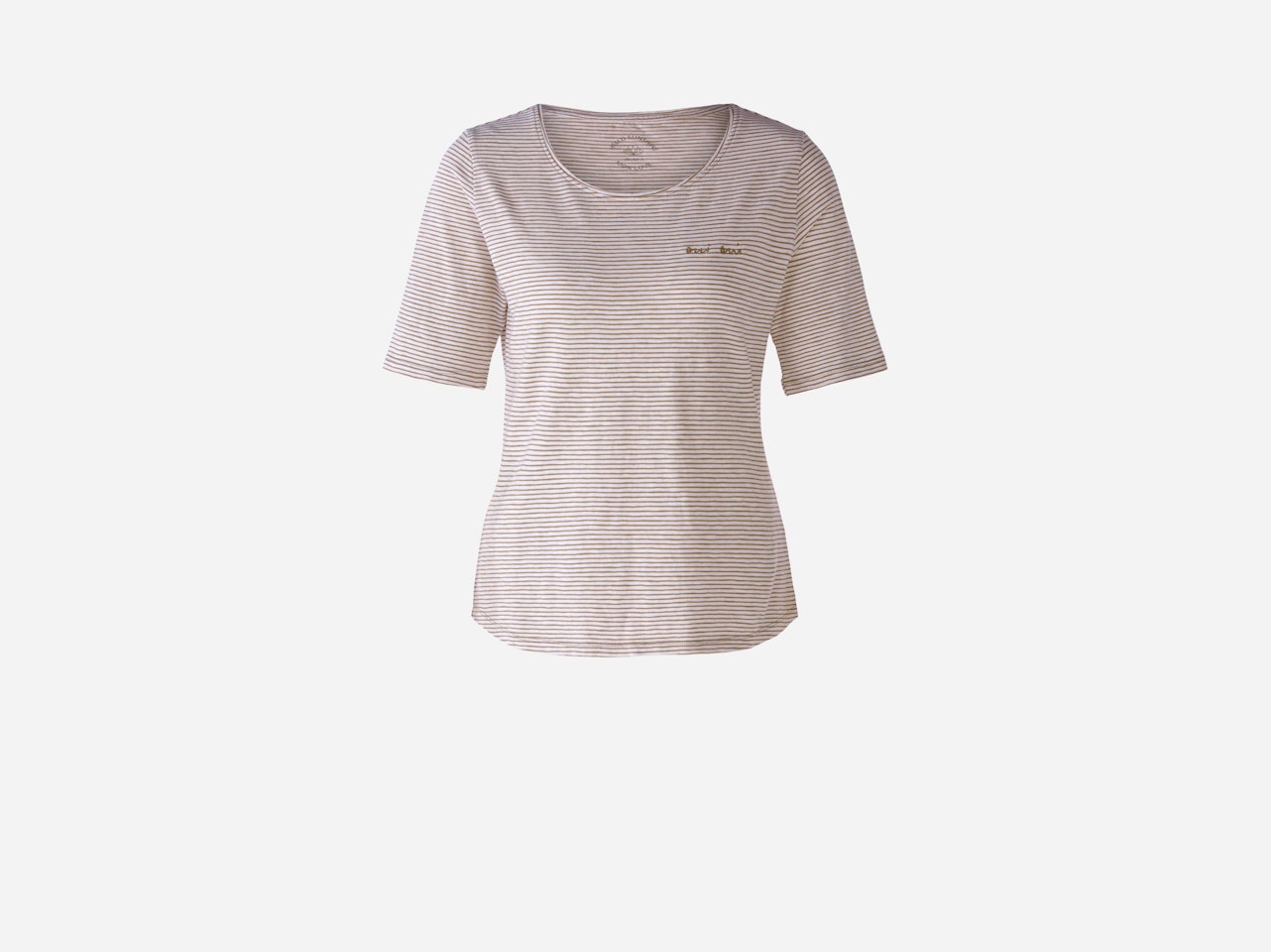 Bild 1 von T-Shirt mit Streifen in white camel | Oui