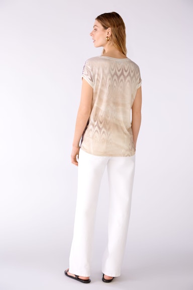 Bild 3 von Blouse shirt viscose patch in white camel | Oui
