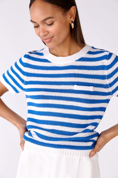 Bild 5 von Knitted jumper 100% cotton in offwhite blue | Oui