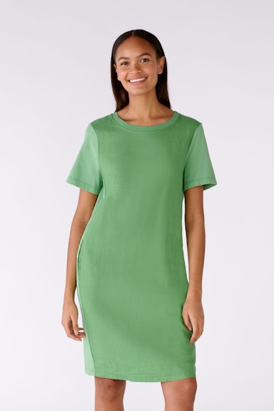 Bild 2 von Dress linen-cotton patch in green leaf | Oui