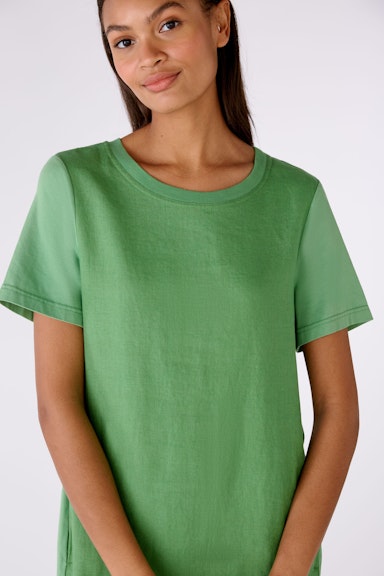 Bild 4 von Dress linen-cotton patch in green leaf | Oui