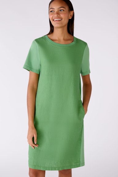 Bild 5 von Dress linen-cotton patch in green leaf | Oui