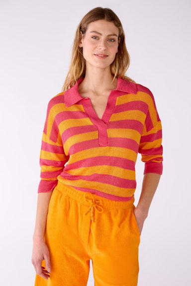 Bild 2 von Knitted jumper 100% linen in pink orange | Oui