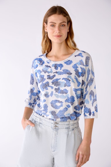 Bild 2 von Knitted jumper 100% cotton in lt grey blue | Oui