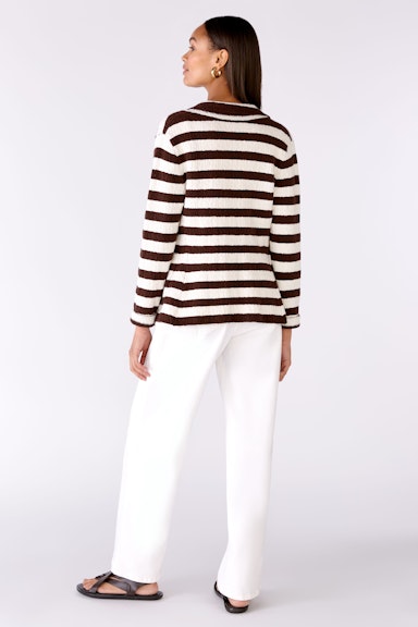 Bild 3 von Knitted blazer cotton blend in offwhite brown | Oui