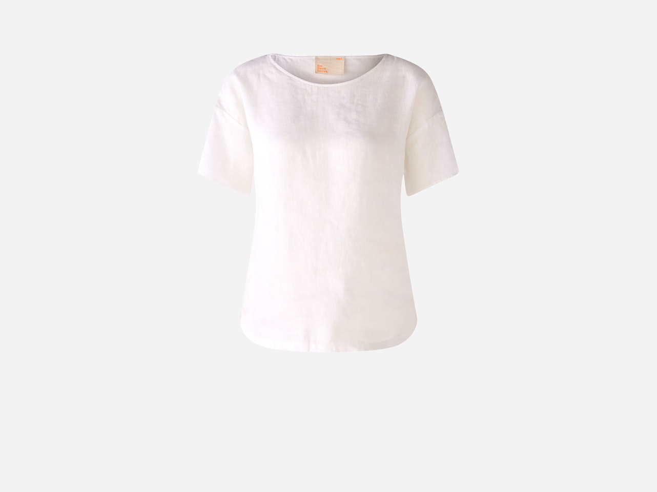 Bild 1 von Linen blouse with jersey patch in optic white | Oui