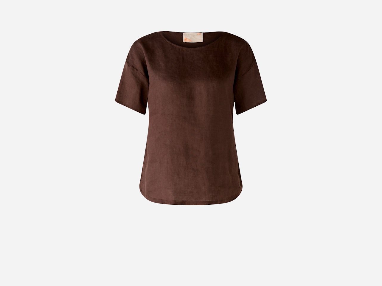 Bild 1 von Linen blouse with jersey patch in chocolate fudge | Oui