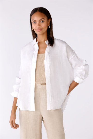Bild 2 von Shirt blouse 100% linen in optic white | Oui