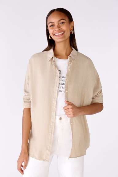 Bild 2 von Shirt blouse 100% linen in light stone | Oui