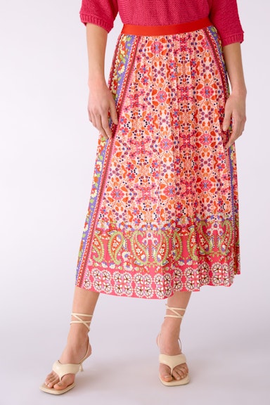 Bild 2 von Pleated skirt silky Touch quality in pink orange | Oui