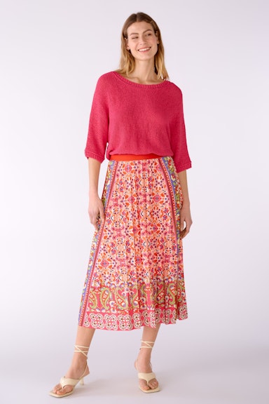 Bild 1 von Pleated skirt silky Touch quality in pink orange | Oui