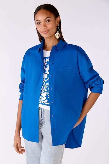 Bild 2 von Hemdbluse elastischer Baumwoll-Popeline in blue lolite | Oui