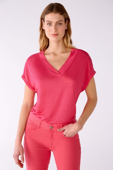 Bild 2 von T-shirt 100% linen in raspberry sorbet | Oui