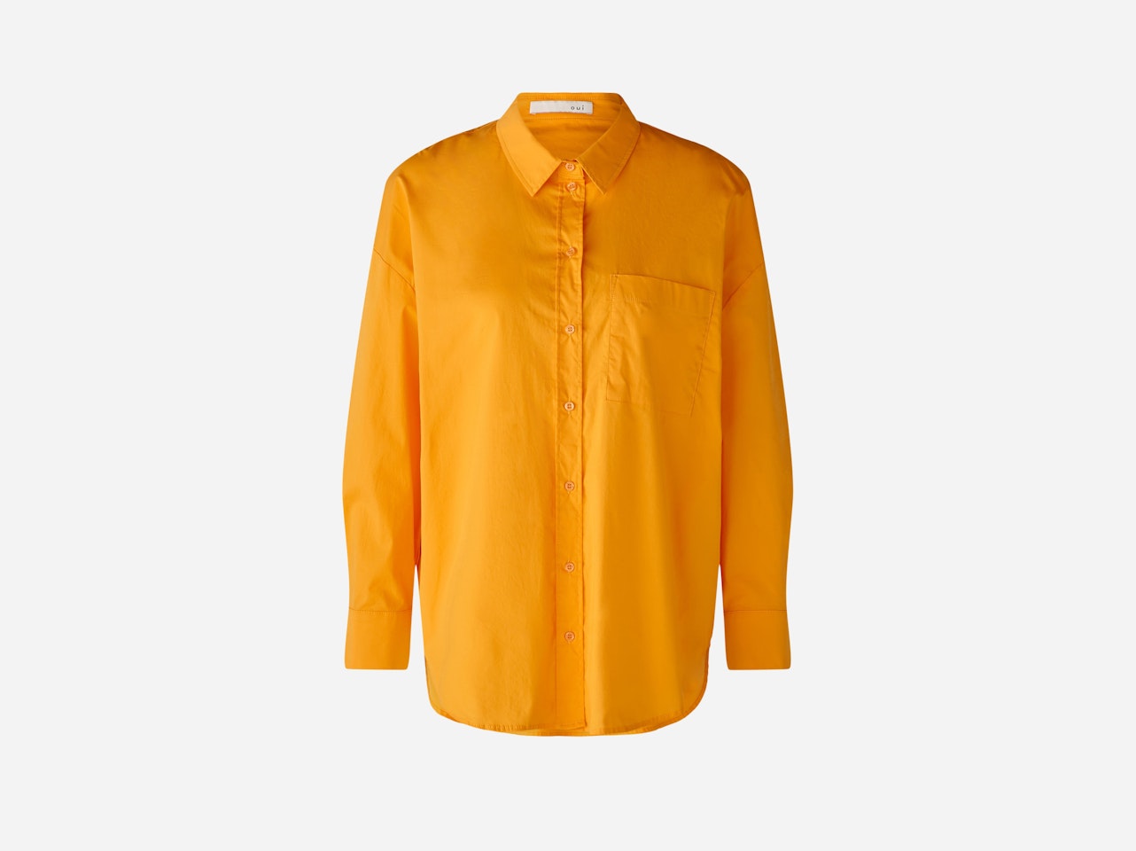 Bild 1 von Hemdbluse elastischer Baumwoll-Popeline in flame orange | Oui
