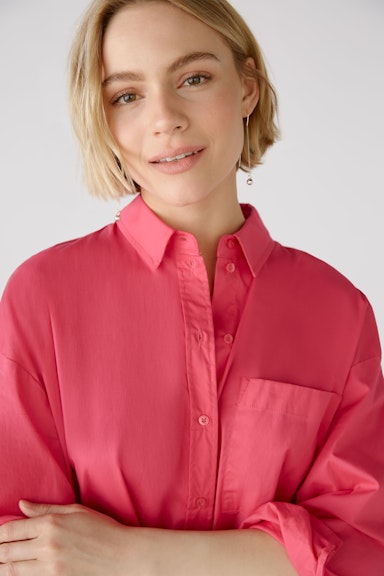 Bild 6 von Hemdbluse elastischer Baumwoll-Popeline in raspberry sorbet | Oui