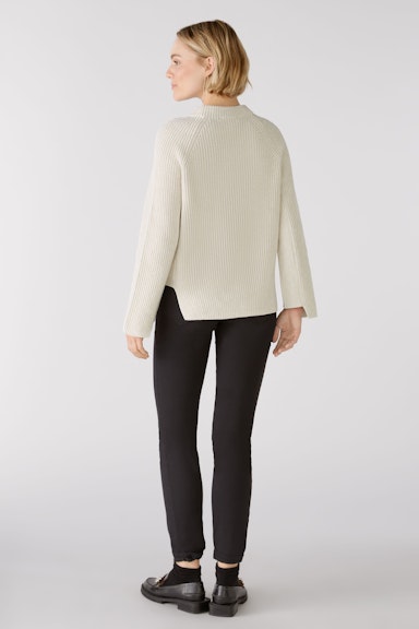 Bild 3 von RUBI Pullover mit Reißverschluss, in reiner Baumwolle in offwhite melang | Oui