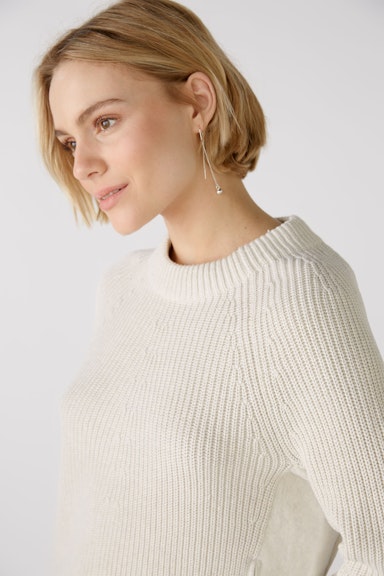 Bild 5 von RUBI Pullover mit Reißverschluss, in reiner Baumwolle in offwhite melang | Oui