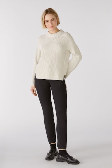 Bild 1 von RUBI Pullover mit Reißverschluss, in reiner Baumwolle in offwhite melang | Oui