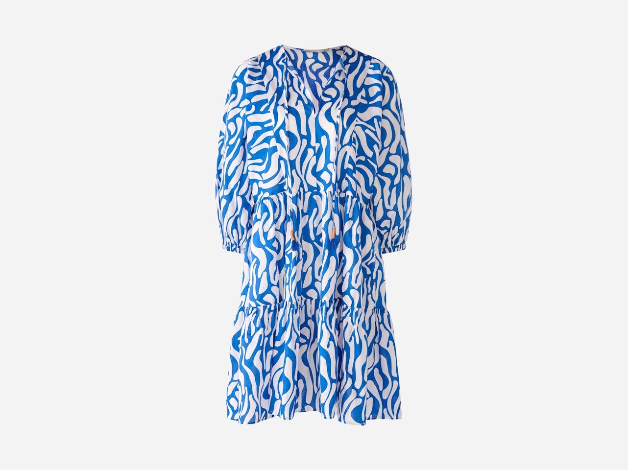 Bild 1 von Dress 100% cotton voile in blue white | Oui
