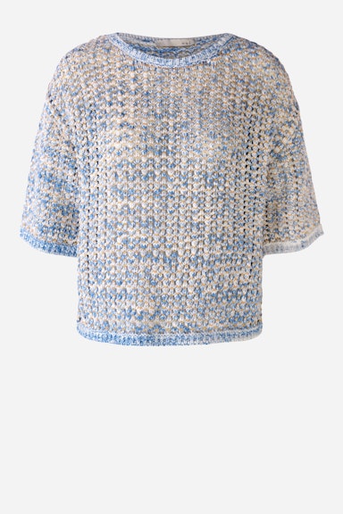 Bild 2 von Knitted jumper made from a bum wool blend in lt blue orange | Oui