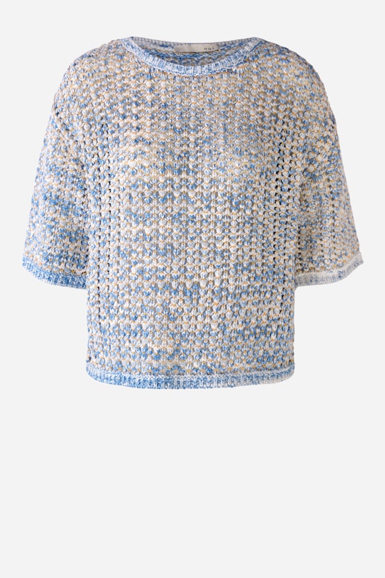 Knitted jumper made from a bum wool blend