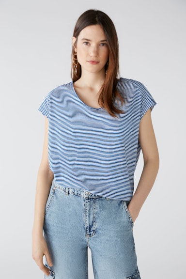 Bild 2 von T-shirt made from 100% organic cotton in lt blue white | Oui