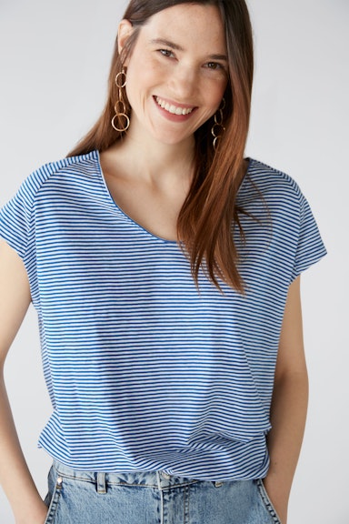 Bild 5 von T-Shirt aus 100% Bio-Baumwolle in lt blue white | Oui