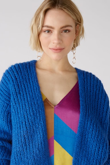 Bild 4 von Cardigan with wool and mohair content in blue lolite | Oui