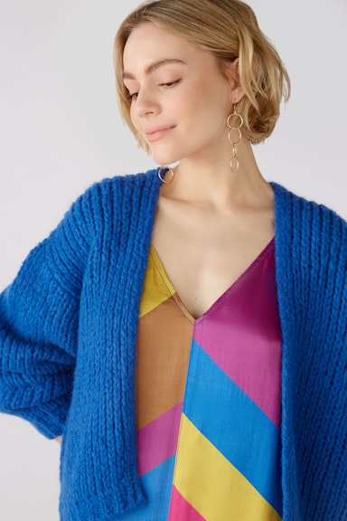 Bild 5 von Cardigan with wool and mohair content in blue lolite | Oui
