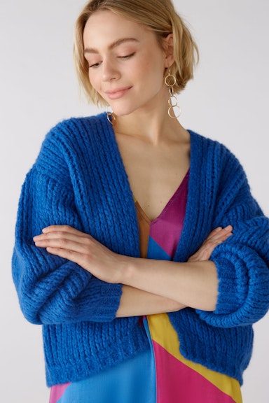 Bild 6 von Cardigan with wool and mohair content in blue lolite | Oui