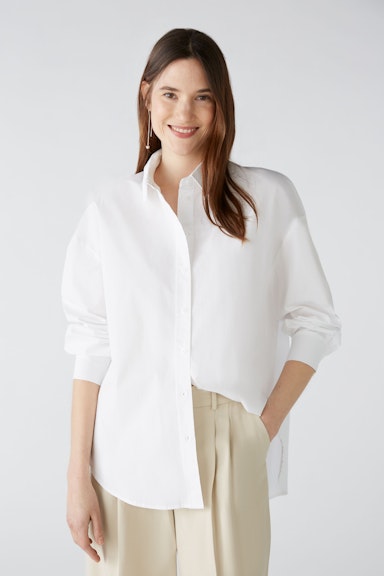 Bild 2 von Shirt blouse cotton stretch in optic white | Oui