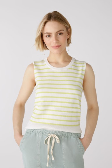 Bild 2 von Jumper without sleeves with 80% organic cotton in white green | Oui
