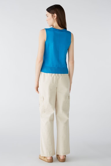 Bild 3 von Jumper without sleeves with 80% organic cotton in blue jewel | Oui