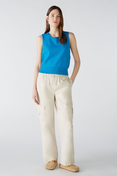 Bild 1 von Jumper without sleeves with 80% organic cotton in blue jewel | Oui