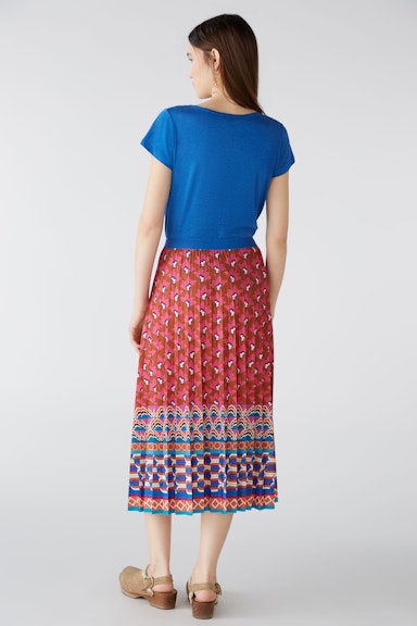 Bild 3 von Pleated skirt silky Touch quality in pink blue | Oui