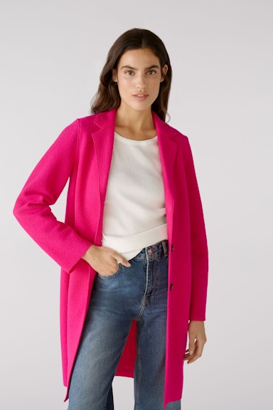 Bild 5 von MAYSON Coat boiled Wool - pure new wool in dark pink | Oui