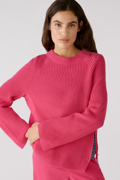 Bild 5 von RUBI Pullover mit Reißverschluss, in reiner Baumwolle in dark pink | Oui