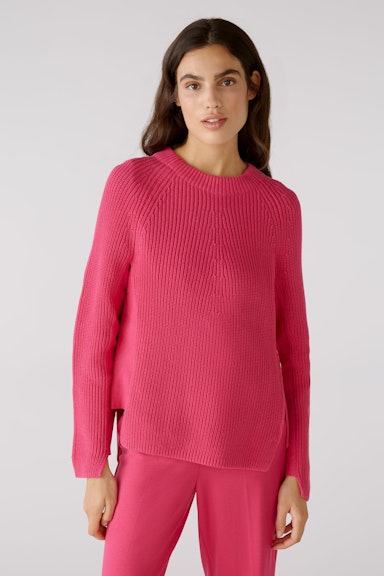 Bild 1 von RUBI Jumper with zip, in pure cotton in dark pink | Oui
