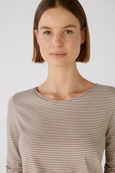Bild 4 von Long-sleeved shirt made from 100% organic cotton in lt stone taupe | Oui
