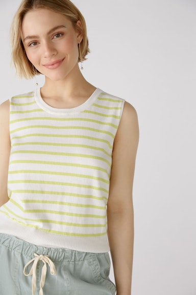 Bild 4 von Jumper without sleeves with 80% organic cotton in white green | Oui