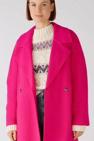 Bild 4 von Doppelreiher Mantel italienischer Schurwolle in dark pink | Oui