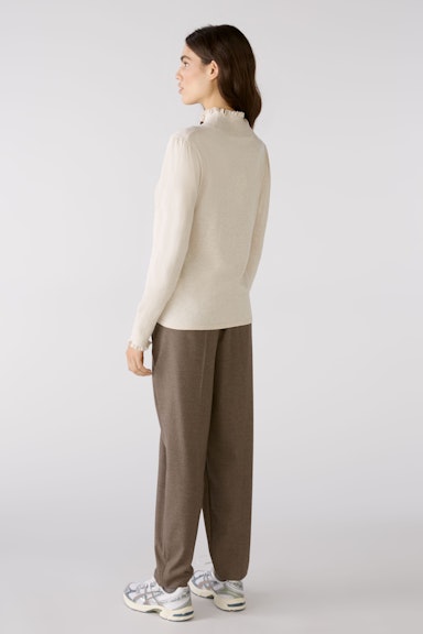 Bild 3 von Pullover in Baumwollmischung mit Seide und Kaschmir in light beige mel | Oui