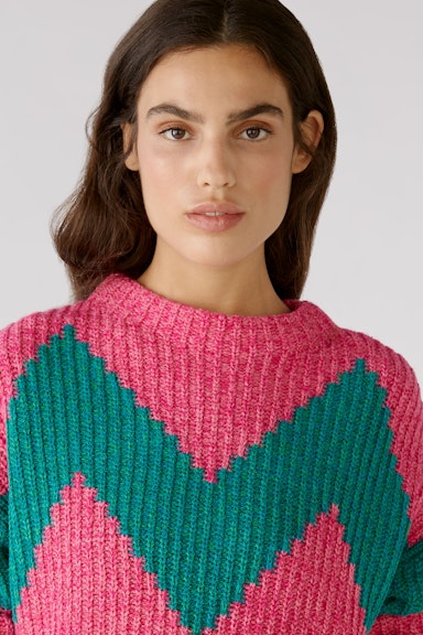 Bild 4 von Pullover Baumwollmischung in pink green | Oui